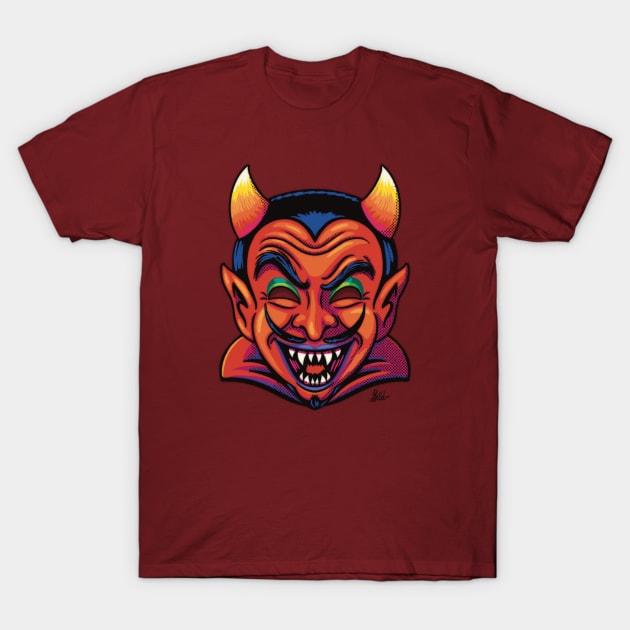 The Devil Mask T-Shirt by jfeldmanart